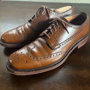 Church's Grafton Tan Brown wingtip Derby Brogue Shoes UK 9 F US 10 custom grade